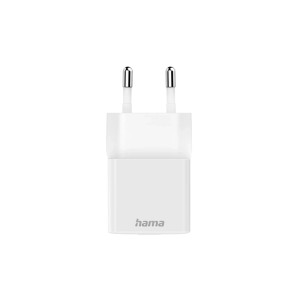 Weißes Hama USB-C Schnellladegerät Mini-Ladegerät PD 20W für Hausautomation.
