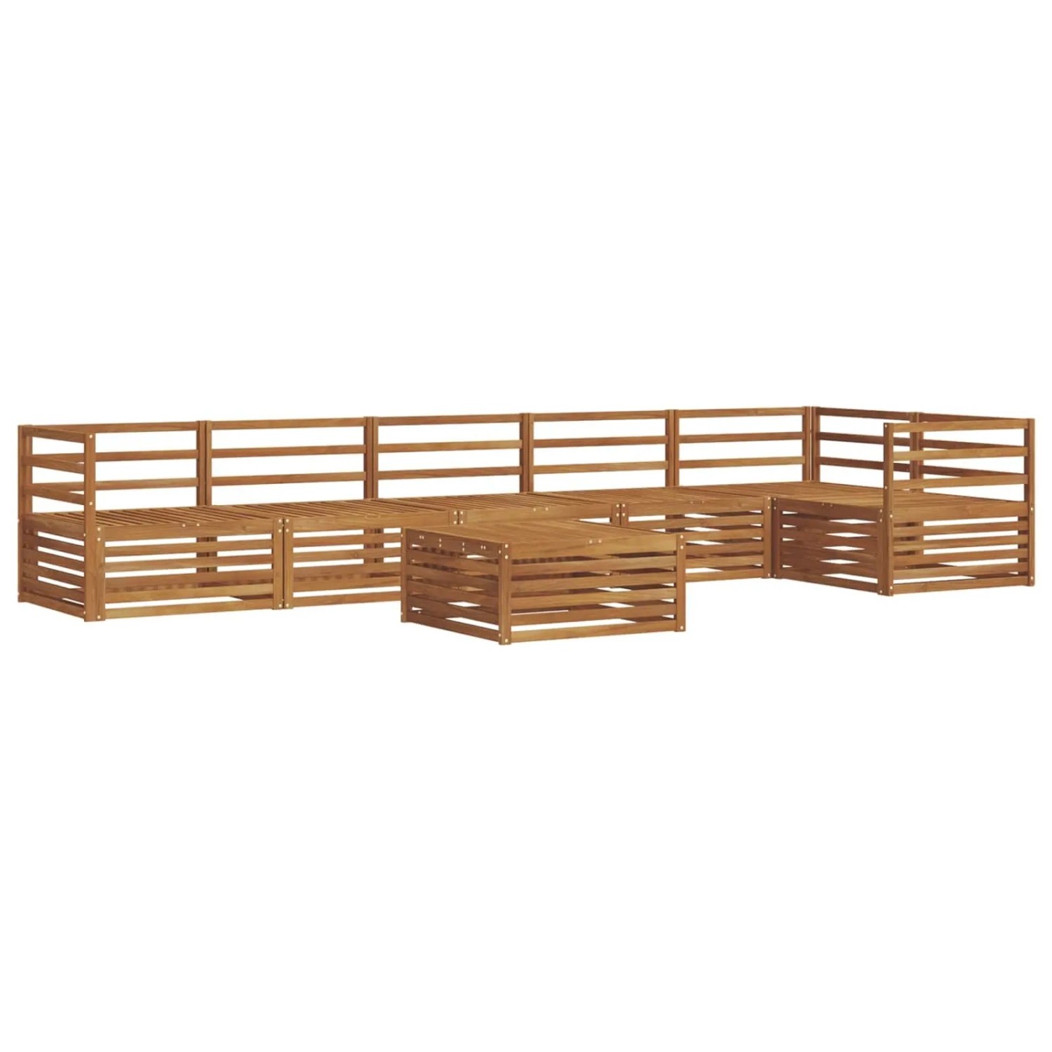 vidaXL Outdoor-Sofagarnitur 7-Tlg Natur Massivholz Akazie 3373559