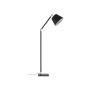 Schwarze Lucande Stehlampe Marvaine aus Metall, verstellbare Wohnzimmerleuchte.