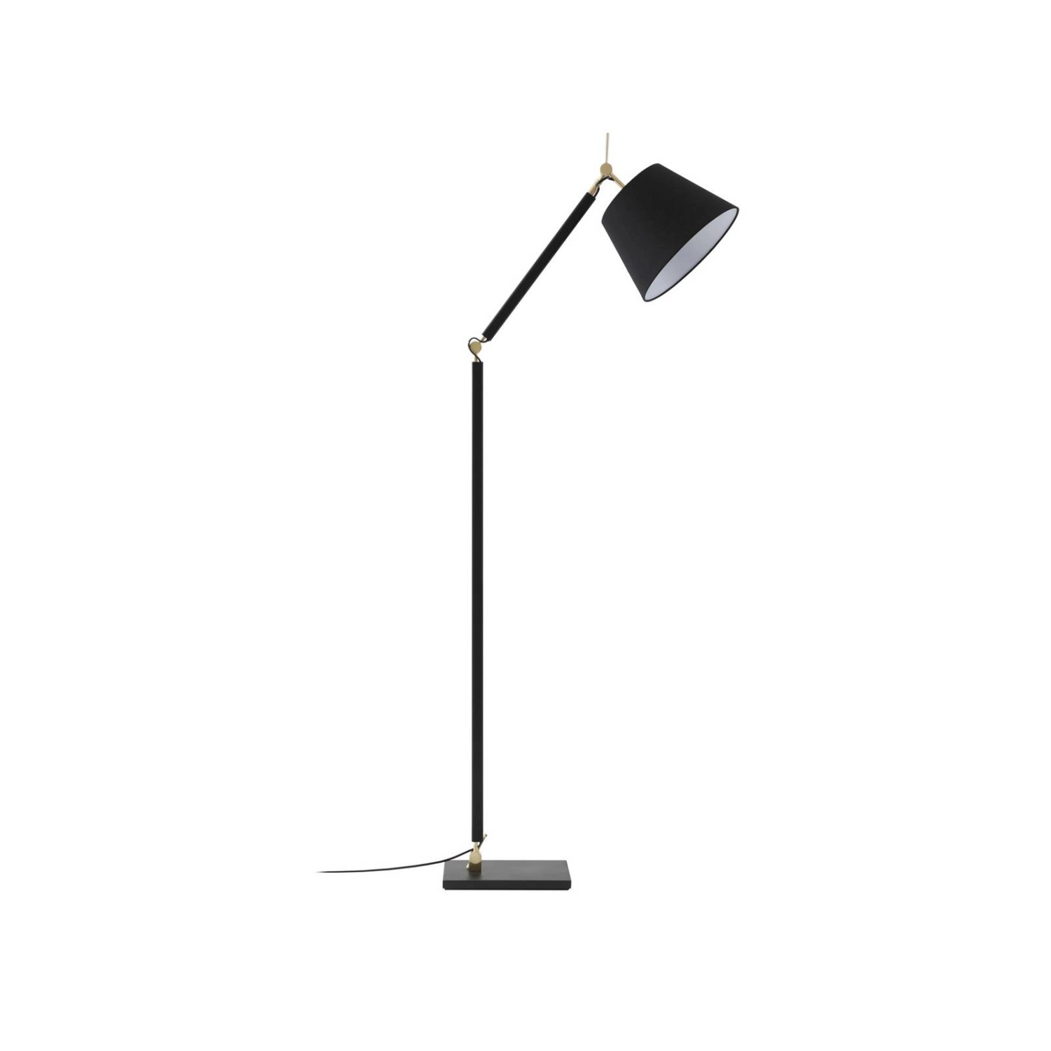 Lucande Stehlampe Marvaine 10020452 in Schwarz aus Metall 1-flammig E27 Wohnzimmerleuchte