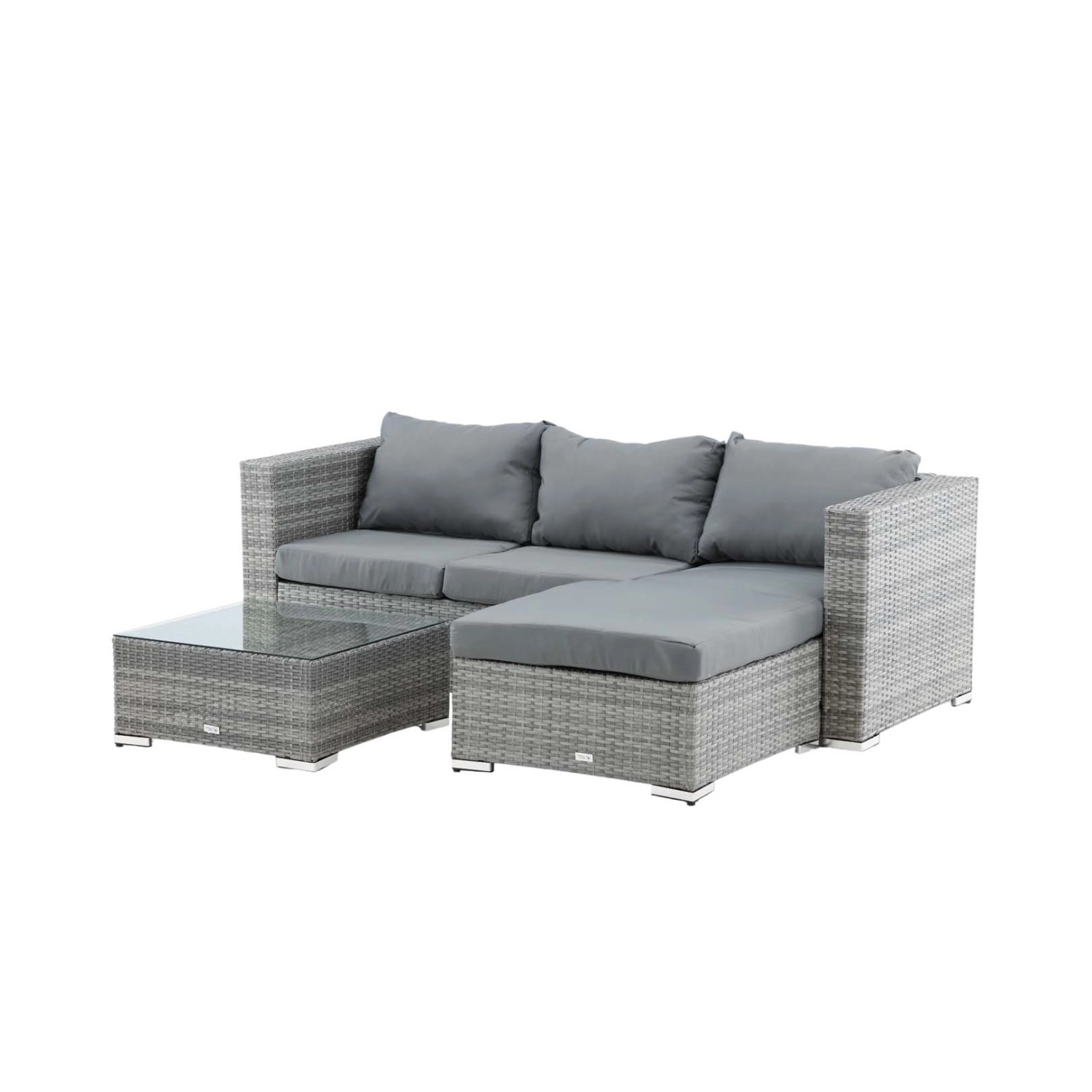 ebuy24 Rotterdam Lounge-Set 2 Teile Grau