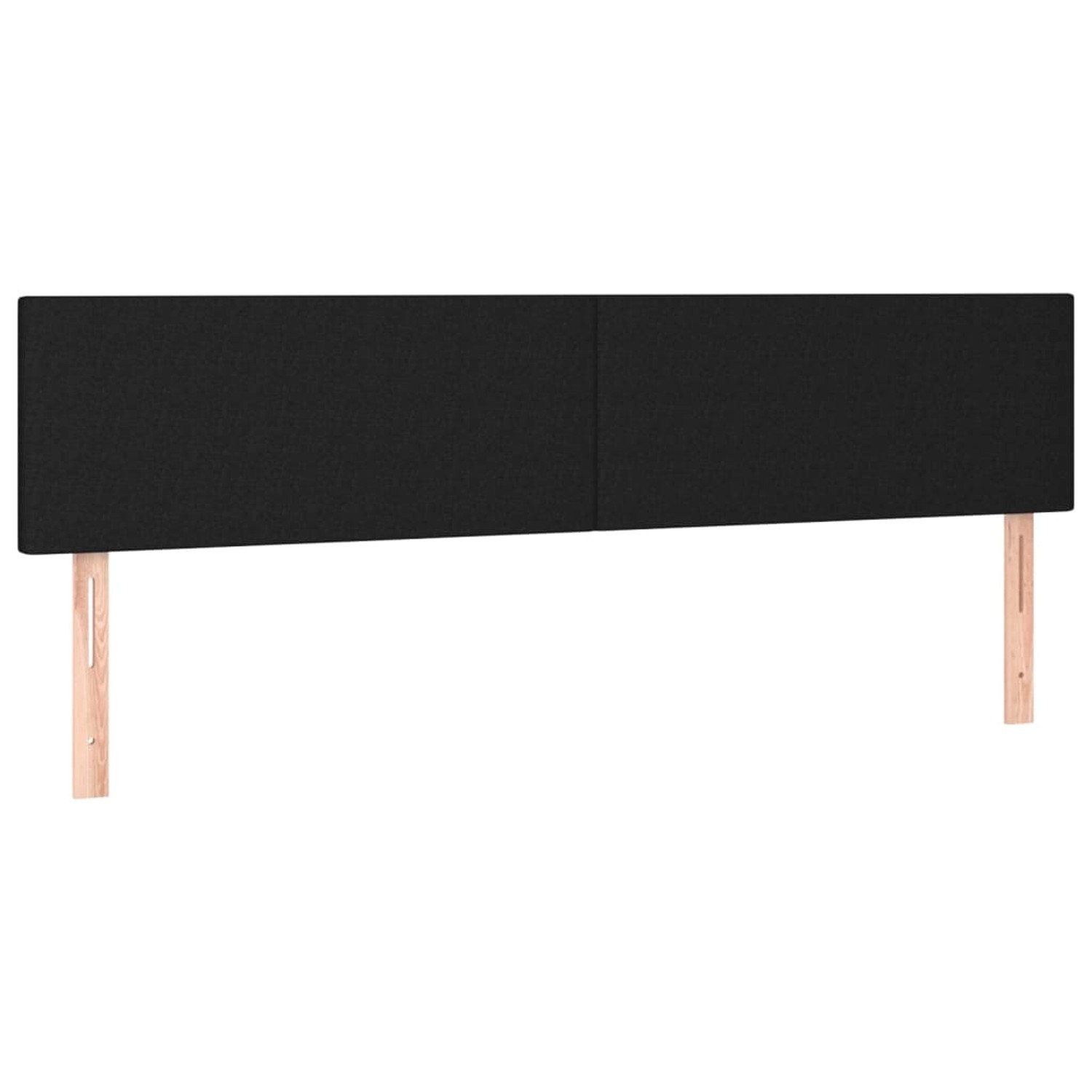 vidaXL LED Kopfteil Schwarz 180x5x78/88 cm Stoff 3121348