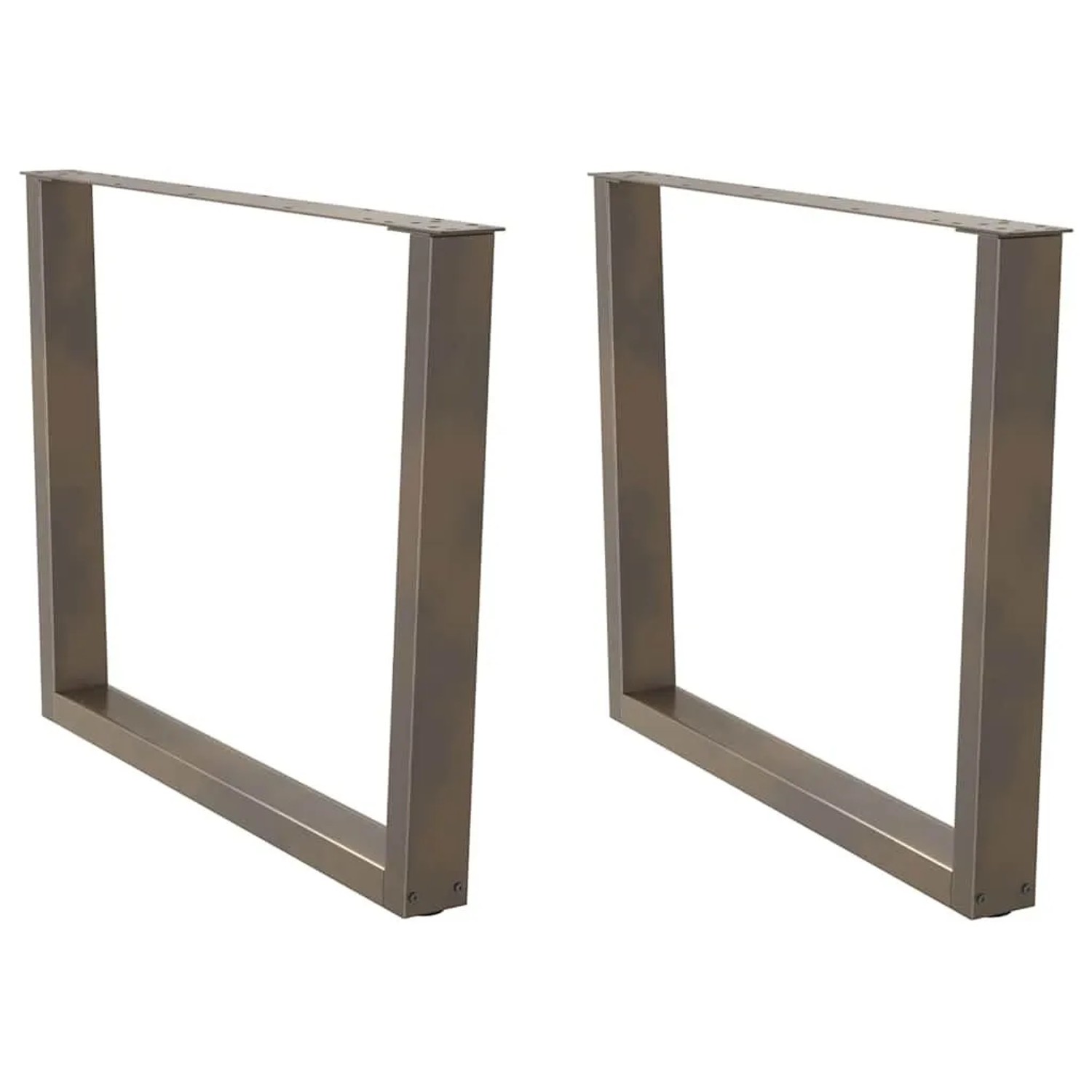 vidaXL Esstischbeine V-Form 2 Stk Naturstahl 100x72-73,3 cm Stahl 4012659