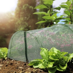 Relaxdays Folientunnel PE Stahl Grün Reißverschluss 7 m x 47 cm x 47 cm 1,3 kg
