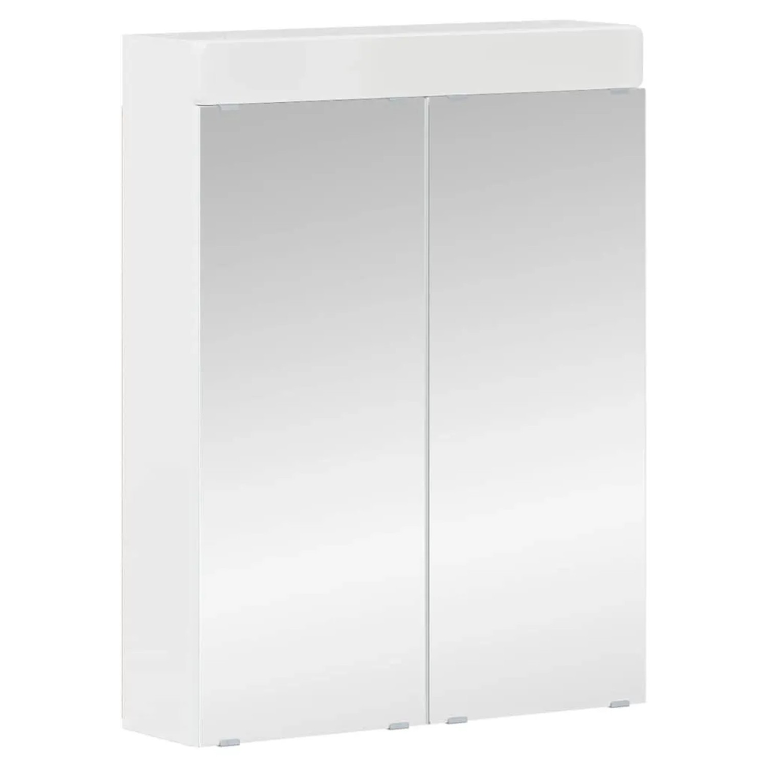 vidaXL Badezimmerspiegelschrank TULUM Hochglanz Weiß 60 x 16,5 x 78 cm 880365