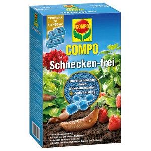 Compo Schnecken-frei Vorteilspack, 4 x 225g, zur Bekämpfung von Nacktschnecken.