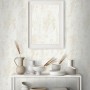 Erismann Vliestapete Casual Chic Betonoptik Creme im Raum mit Deko.