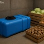 KMND 100L Rechteckig Trinkwasser Wassertank Blau_5