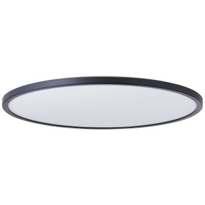 Schwarze LED Deckenleuchte Brennan, 54cm, neutralweißes Licht für Bad & Küche.