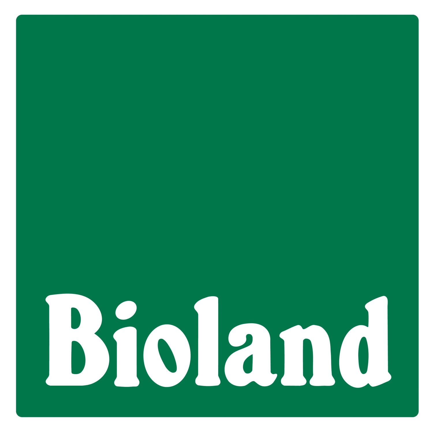 Bioland Logo auf grünem Hintergrund für Blu Chili Joes Long Bio Chili.