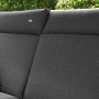Dunkelgraue, gepolsterte Sitz- und Rückenlehne der Hollywoodschaukel Relax Smart Stone mit feiner Logo-Stickung.
