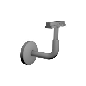 Graue Kordo Wandhalterung für Prestio Handlauf, Zubehör für Treppen und Geländer.