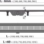 Alcadrain Duschrinne mit Rand für perforierten Rost 650 mm Chrom_2
