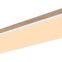 Rechteckige LED-Deckenleuchte Doro in Holzoptik/Weiß, 120x30 cm, für stimmungsvolle Beleuchtung.