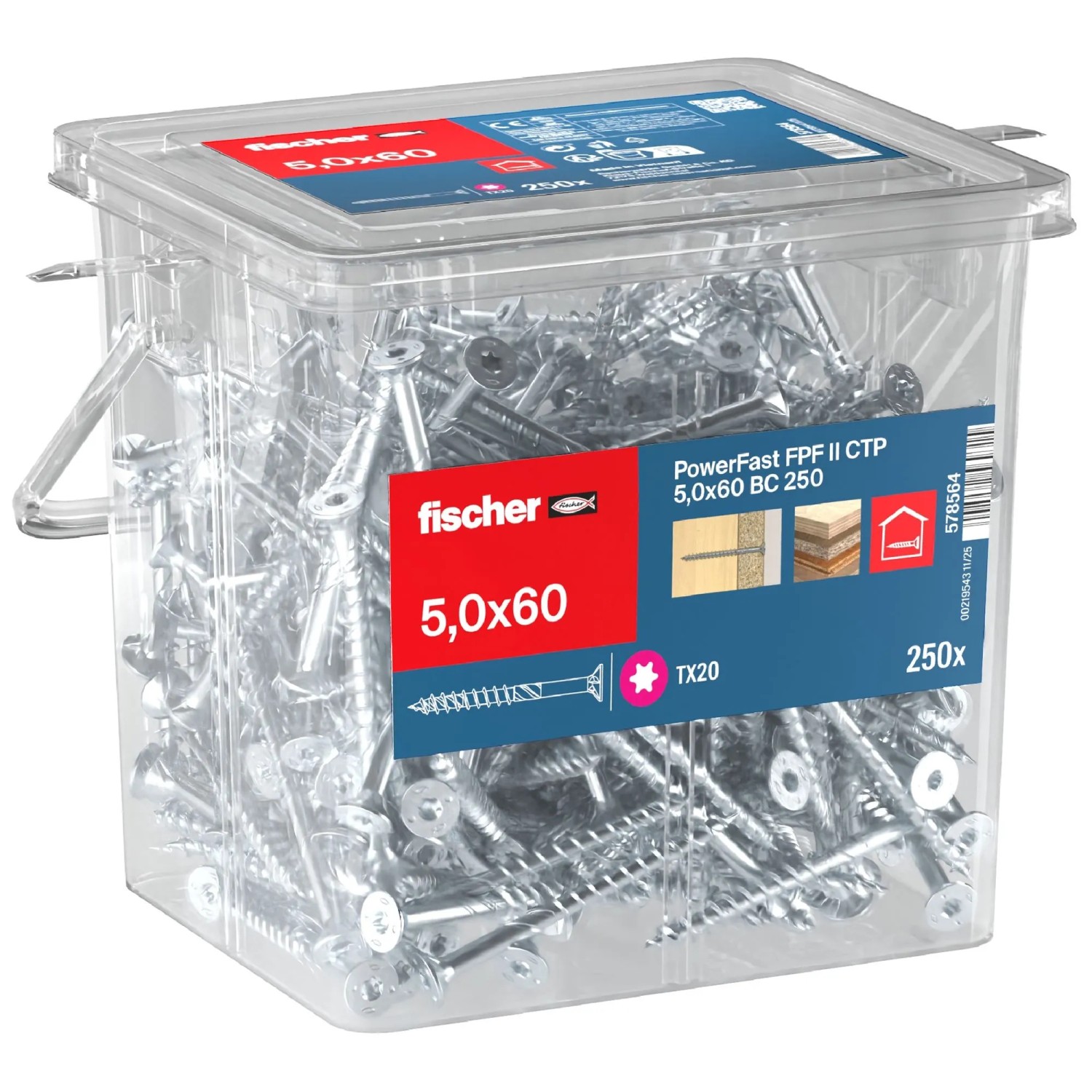 Fischer Schraube PowerFast II Ø 5 x 60 mm 250 Stk