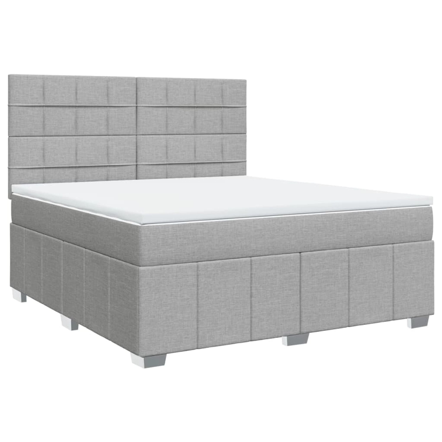 vidaXL Boxspringbett mit Matratze Hellgrau 180x200 cm Stoff 3291747 günstig online kaufen