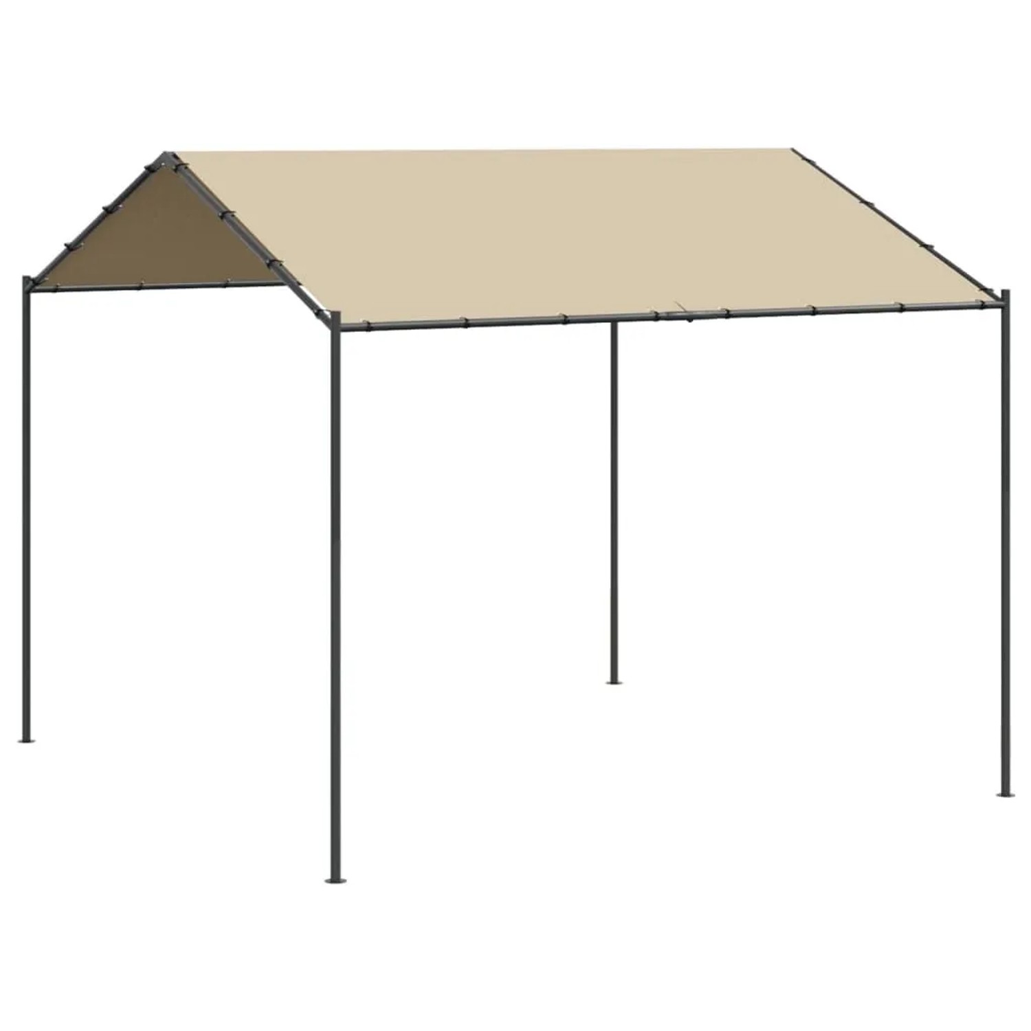 vidaXL Gartenpavillon Beige 3x3 m Stahl und Stoff 362451