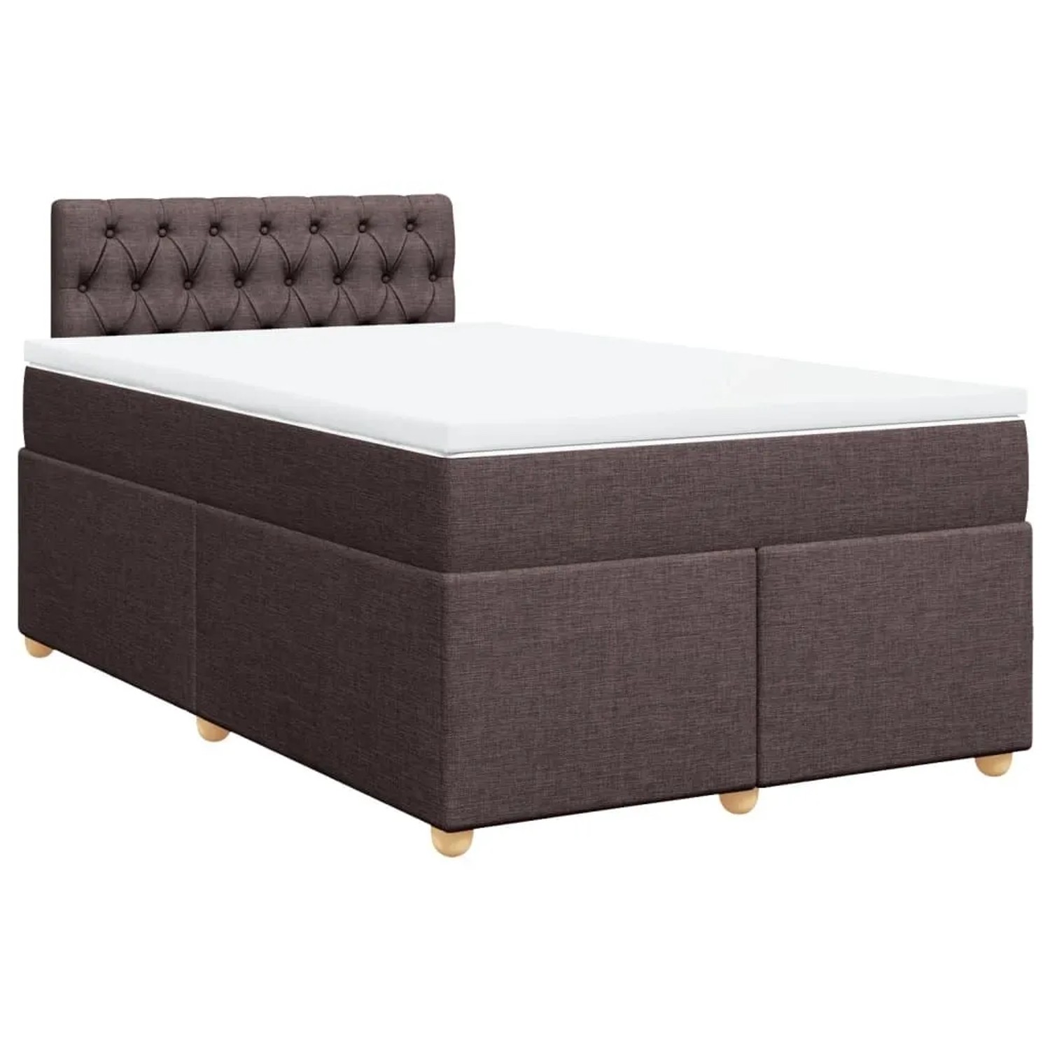 vidaXL Boxspringbett mit Matratze Dunkelbraun 120x200 cm Stoff 3288957 günstig online kaufen