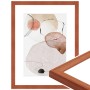 Bilderrahmen 30x40 cm in Kirschbaum-Optik aus Massivholz, klassischer Stil.