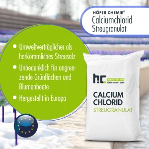 Sack Calciumchlorid Streugranulat von Höfer Chemie, Winterstreumittel.