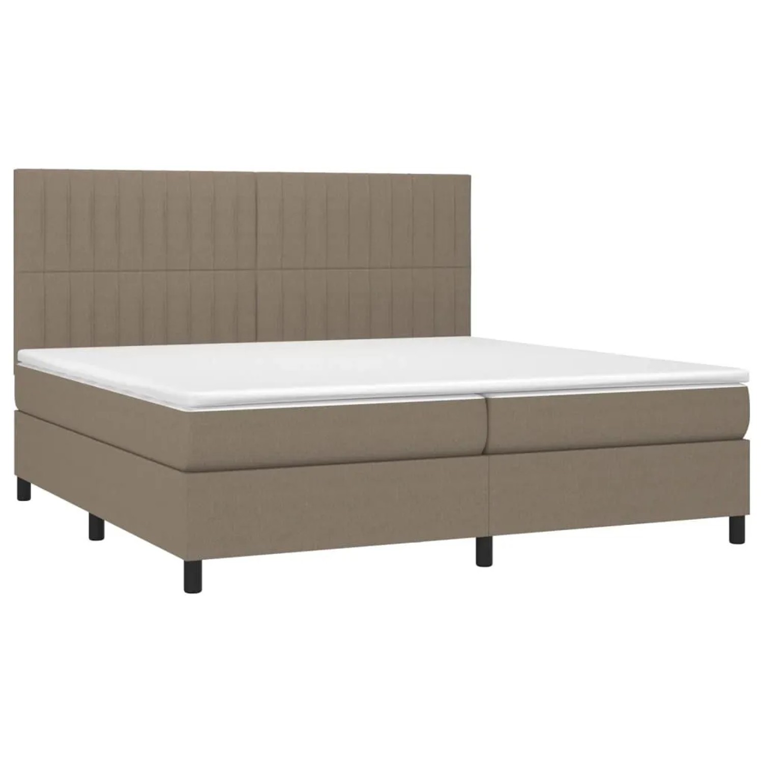 vidaXL Boxspringbett mit Matratze Taupe 200x200 cm Stoff 3141965 günstig online kaufen