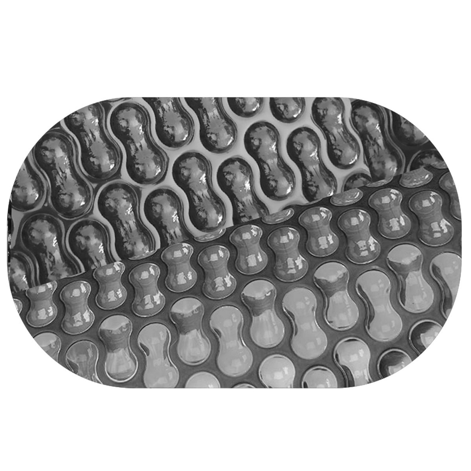 Detailaufnahme der Evolution Solarplane EnergyGuard 500µm mit Geobubble-Technologie zur Algenhemmung.