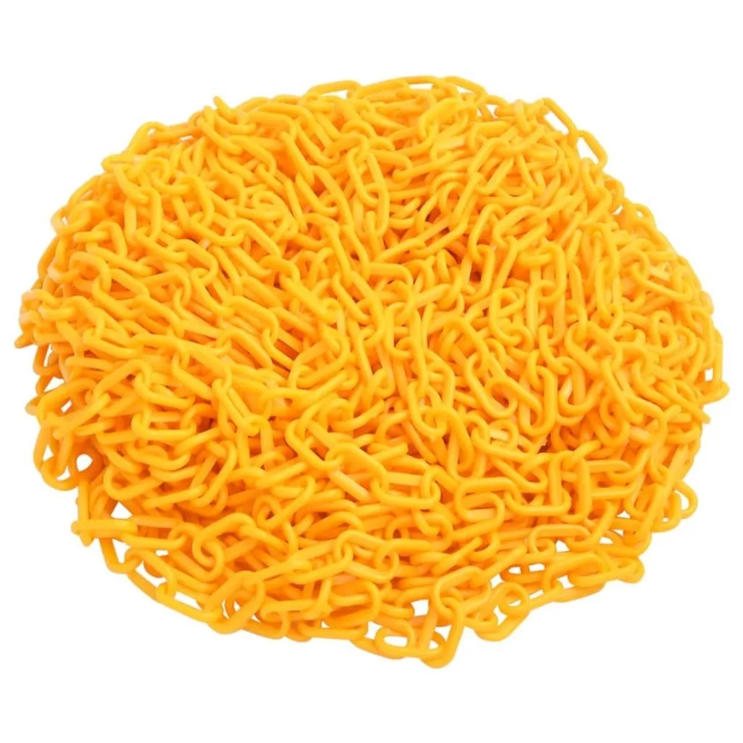 DELUKE Absperrkette SOGI Gelb 100m Ø6 mm Kunststoff Warnkette Gliederkette Sicherheitskette Zum Absperren