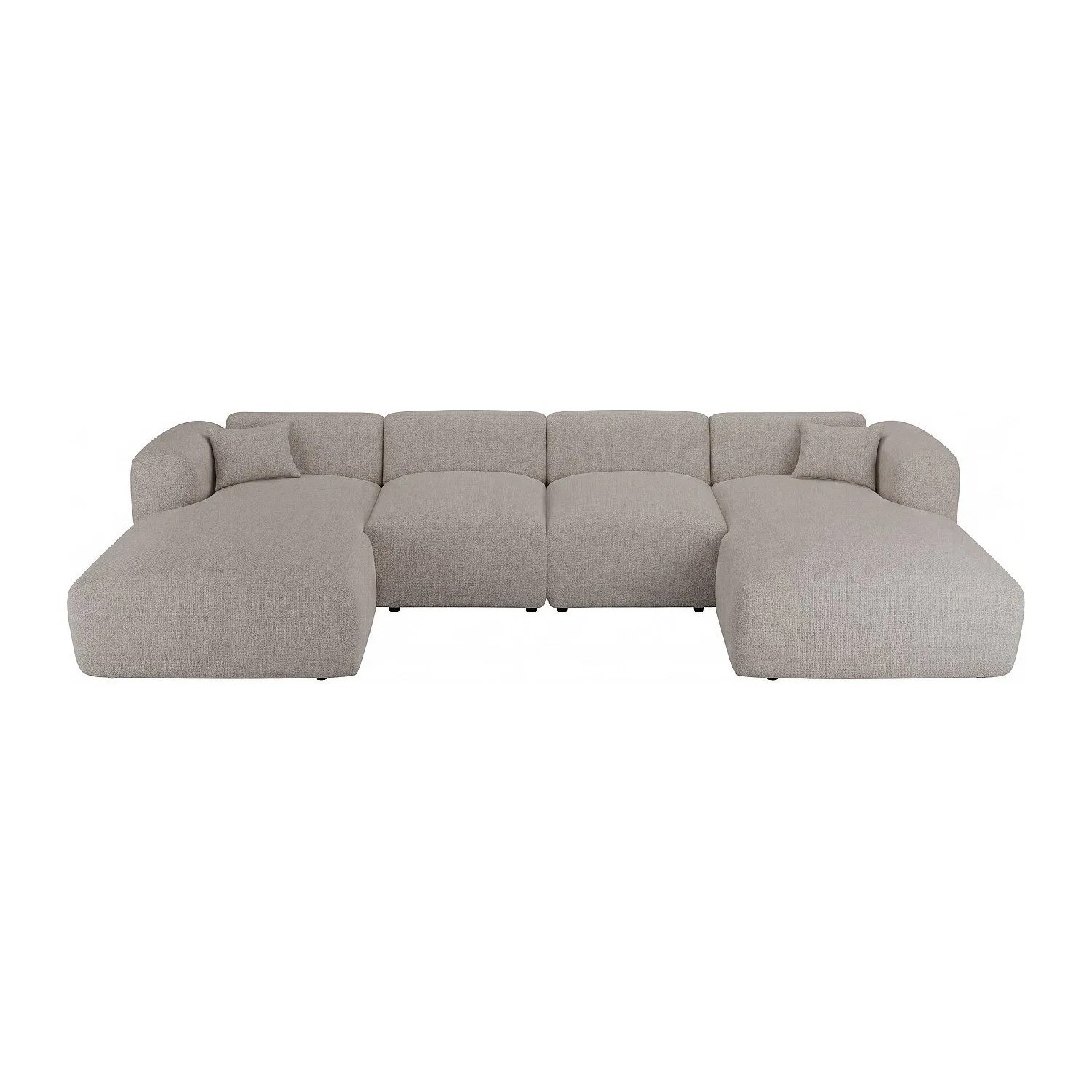 Vente-unique Sofa Ohne Schlafmöglichkeit Pogni Grau 356 cm