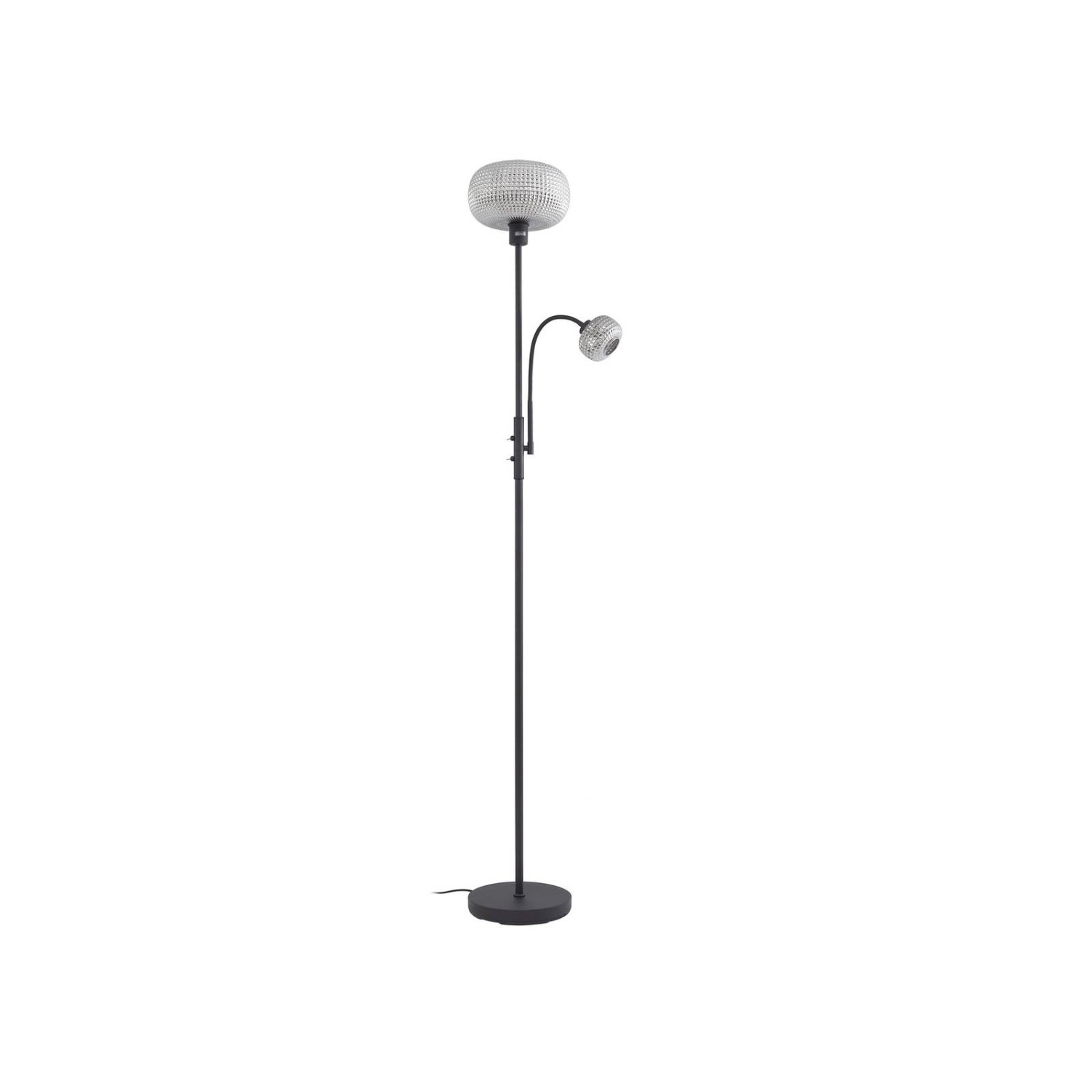 Lindby Stehlampe Aliette 10030728 Modern in Schwarz aus Metall 2-flammig E27 Wohnzimmerleuchte