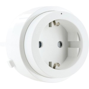 Weißer Schwaiger Stromschienen-Plug MSPW0230 mit USB-C & USB-A für modulare Stromschiene.