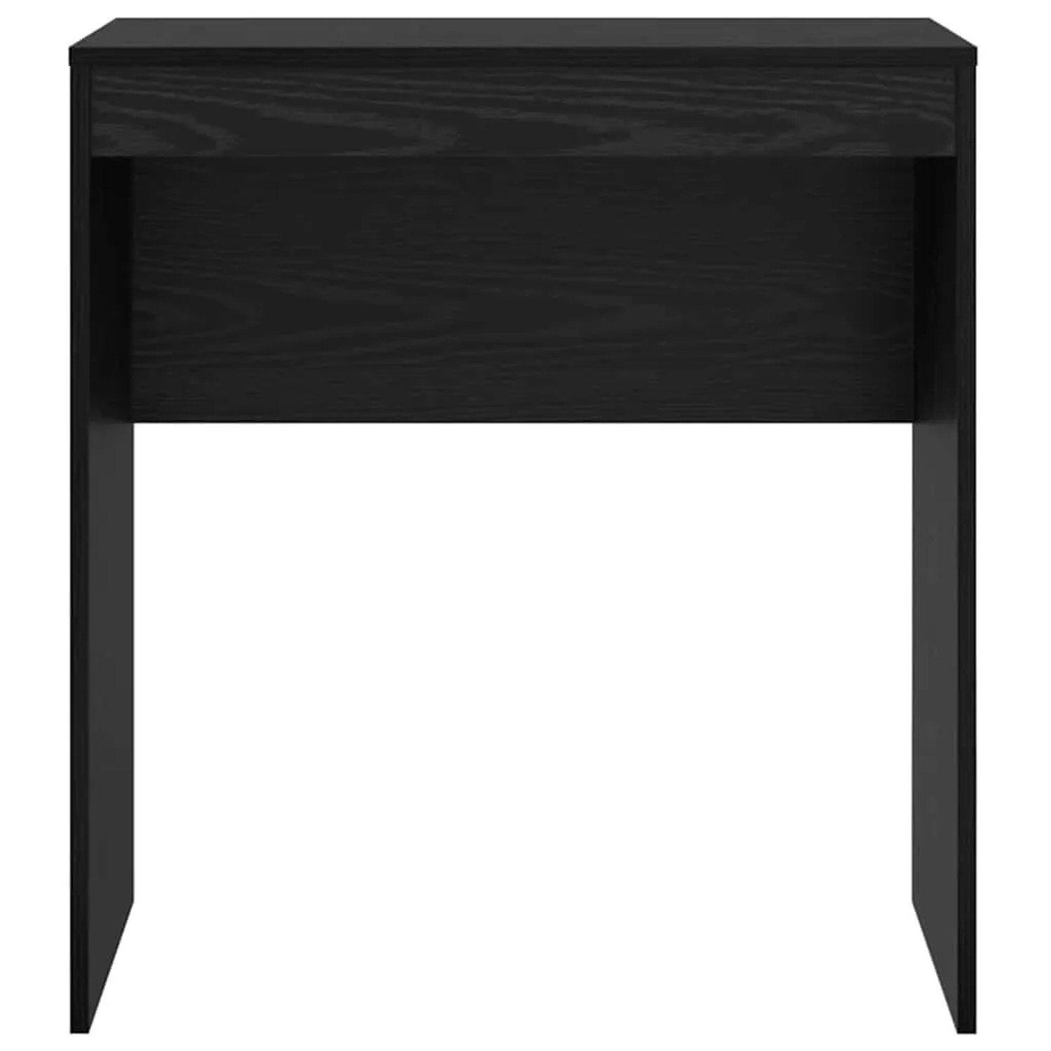 Schwarzer vidaXL Schreibtisch in Eichen-Optik, 70x40x76 cm, aus Holzwerkstoff.