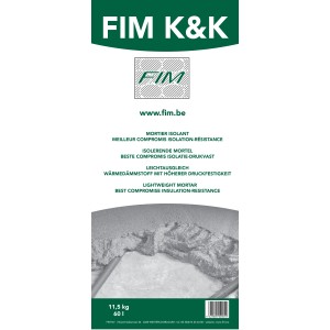 Sack FIM K&K Leichtausgleichsmörtel 60l, gebundene Schüttung für Wärme- und Trittschalldämmung.