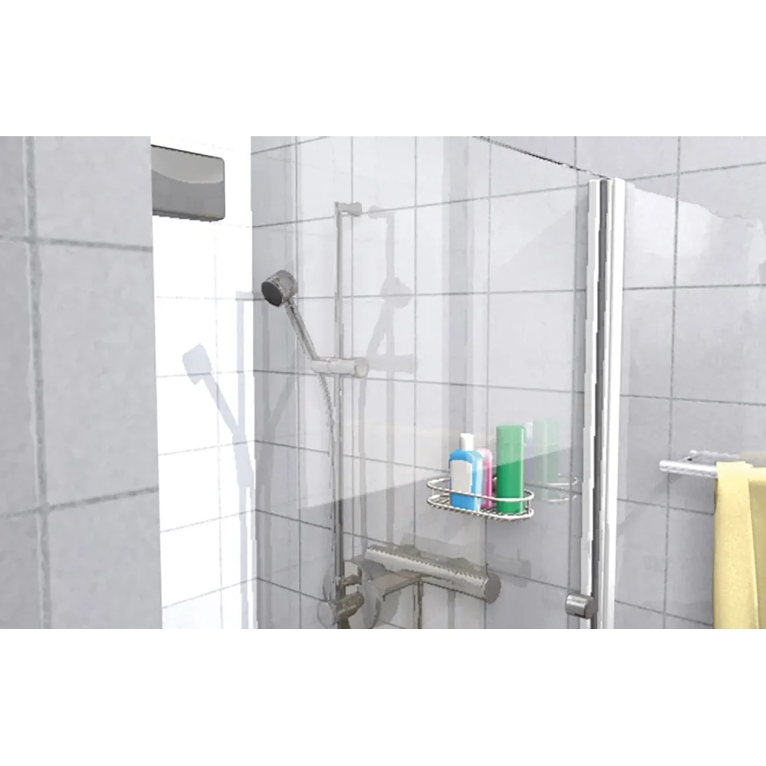 Anwendung von Fischer Dicht Kleber im Badezimmer, ideal zum Abdichten von Fugen.