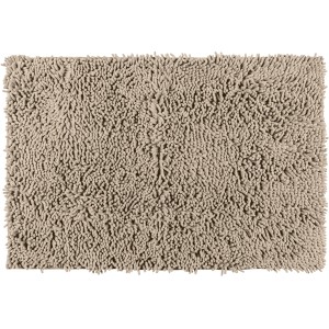 Wenko Badematte Chenille, 50x80 cm, Sand: Weicher, sandfarbener Badteppich mit Hochflor.