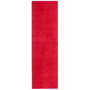 Roter Snapstyle Läufer Proper Tex Uni, 90x300cm, ideal für Flur und Eingangsbereich.