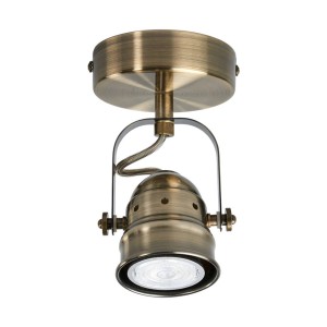 Lindby Wandleuchte Wandlampe Innen Leonor 9639062 Retro Vintage Antik in Bronze aus Metall 1-flammig GU10 Wohnzimmerleuchte