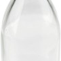 Dr. Oetker Bügelverschlussflasche, 500 ml, aus Glas mit Stahlbügel und weißem Verschluss.