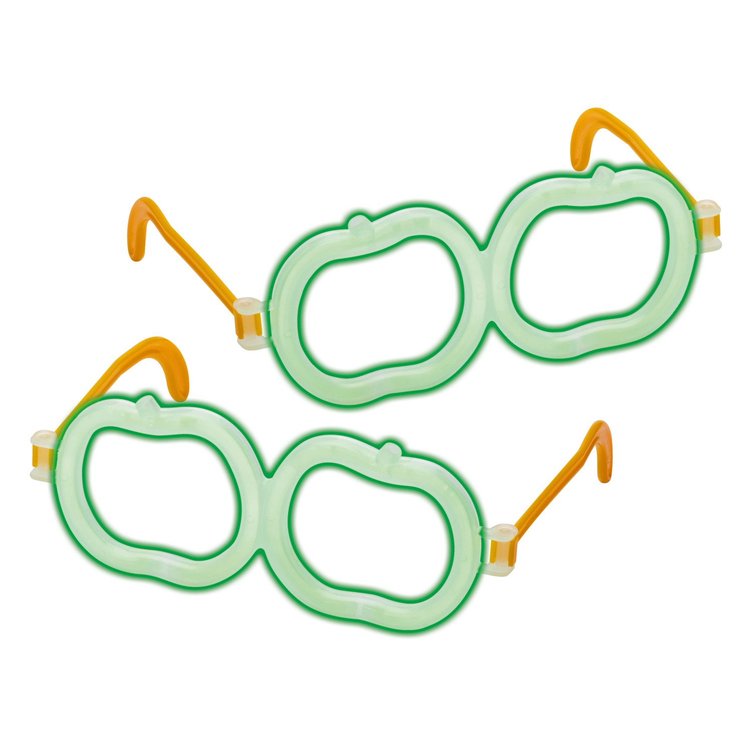 Knicklicht-Brille Apfel 2 Stück Grün