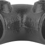 Eckstück 90° Schwarz matt für Stahlrohr (Ø 2,7 cm) zum Möbelbau.