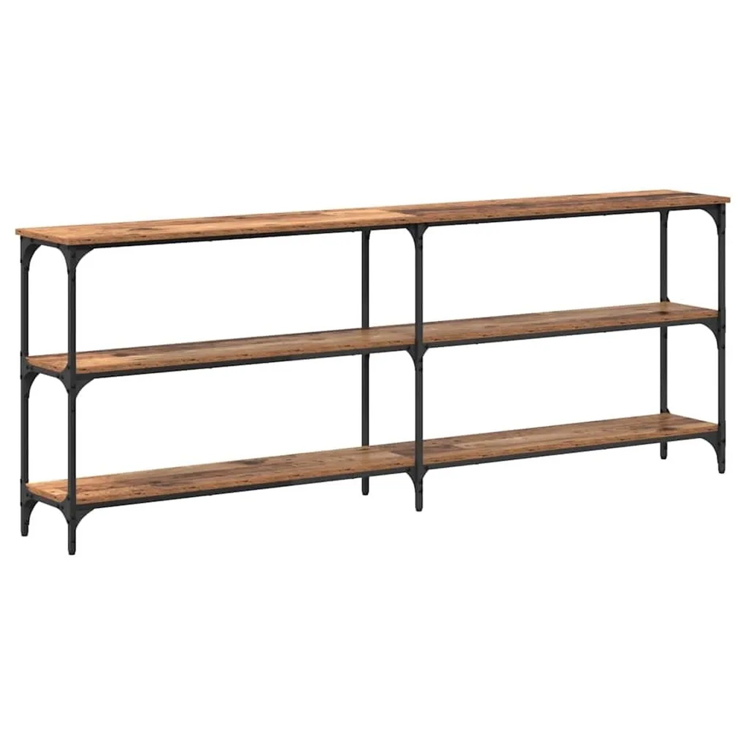 vidaXL Konsolentisch Altholz 200 x 29 x 75 cm Sperrholz und Metall 871319