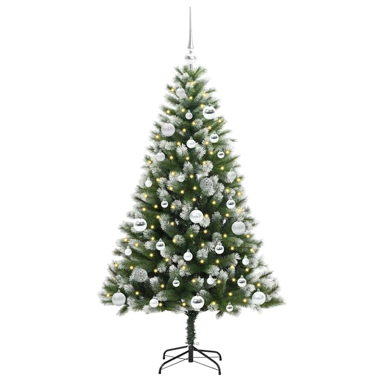 vidaXL Künstlicher Klapp Weihnachtsbaum mit Schneeüberzug 150 cm 3395438