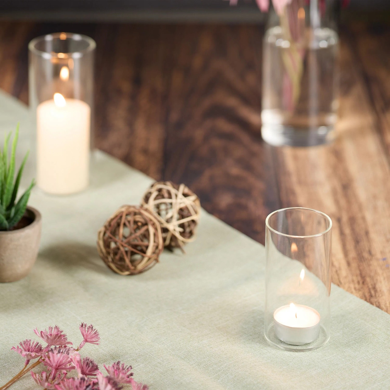 Relaxdays Vasen Set Glas Transparent 4 Größen_3