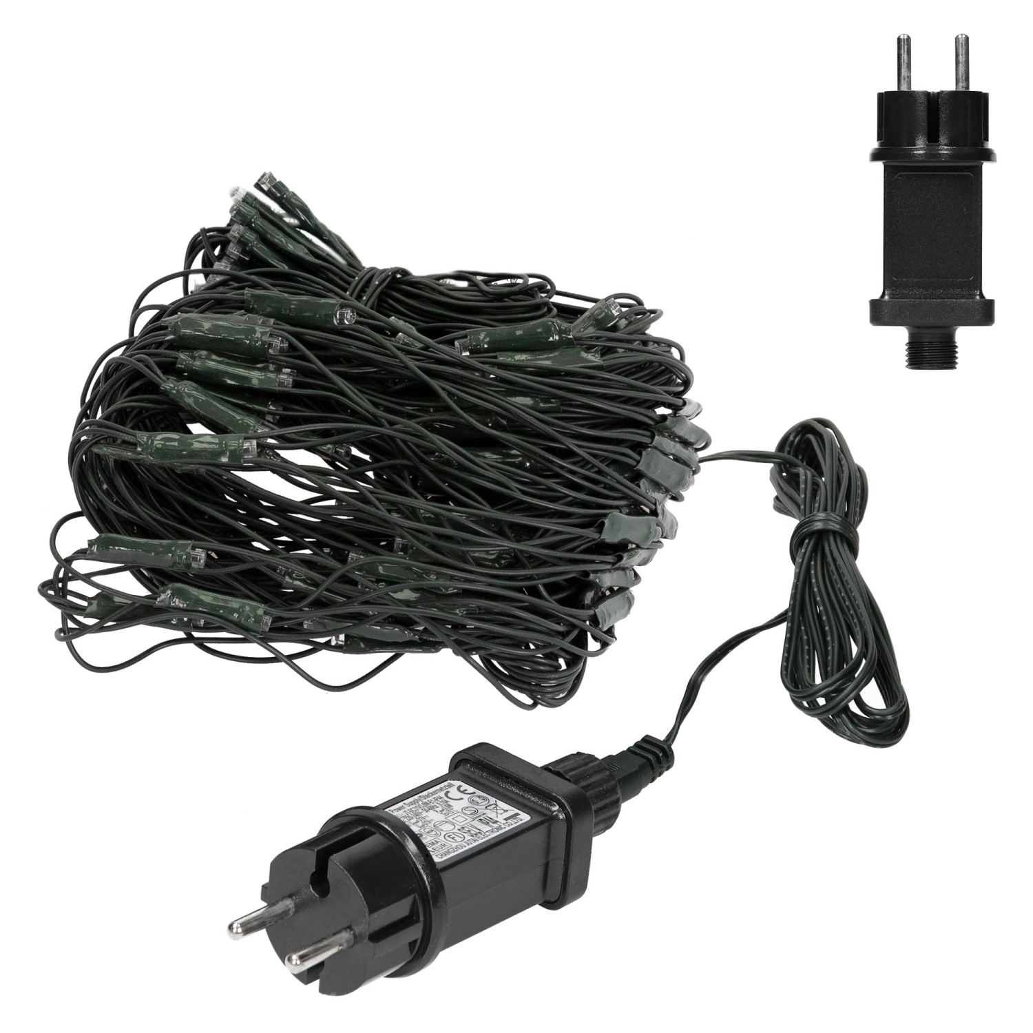 ECD Germany LED Lichternetz, 160 warmweiße LEDs, 2x1m, IP44, für Weihnachten.