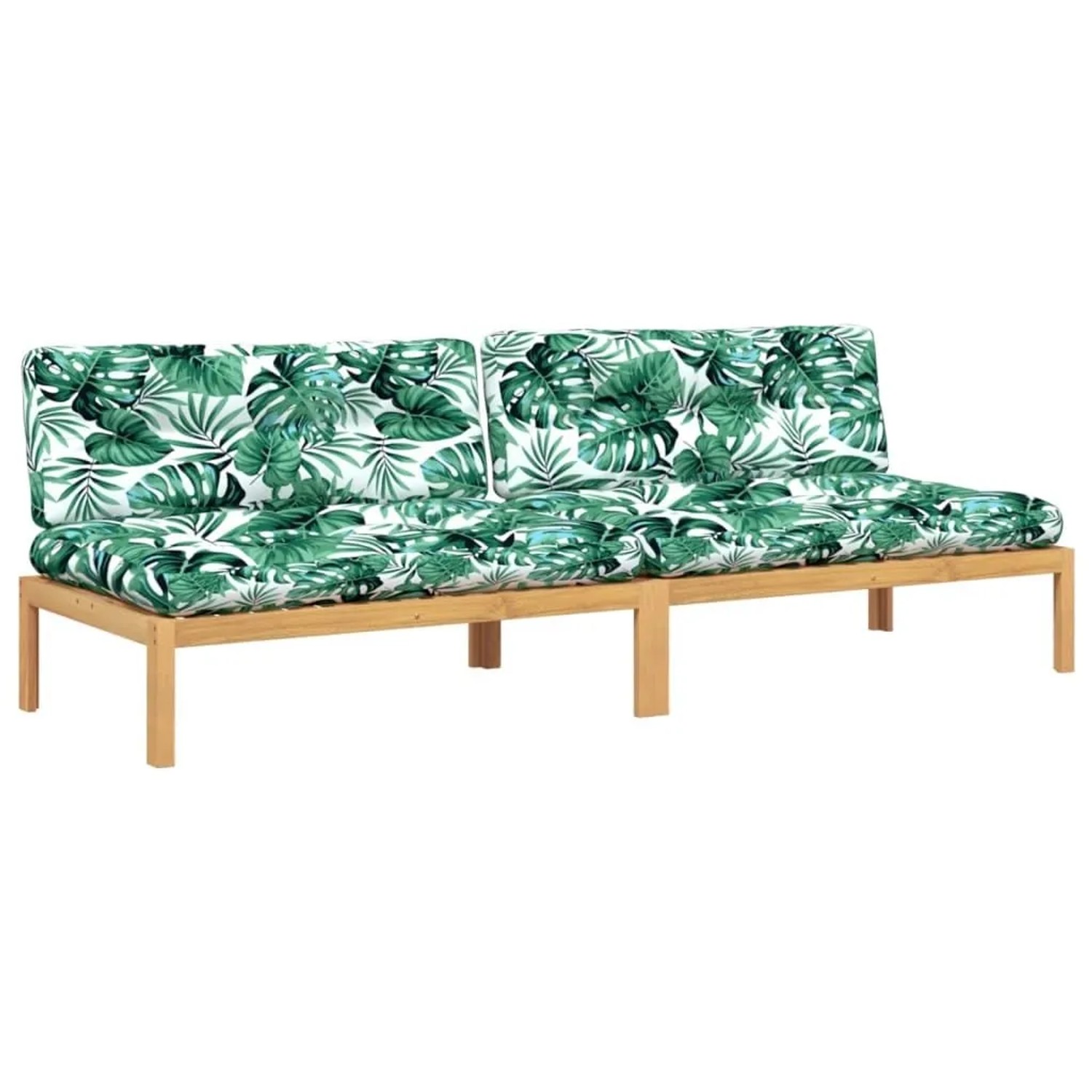 vidaXL Garten-Mittelsofas aus Paletten 2 Stk mit Kissen Akazienholz 3209360