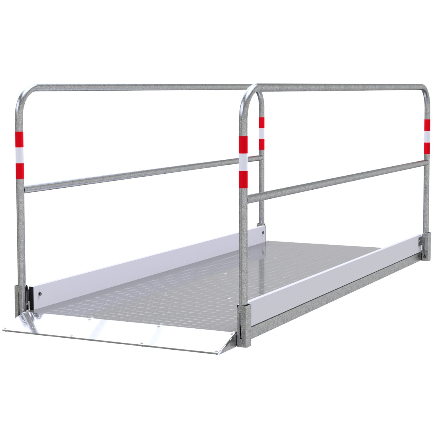 Schake Grabenbrücke Stahl Aluminium 1 m x 2,80 m Silber