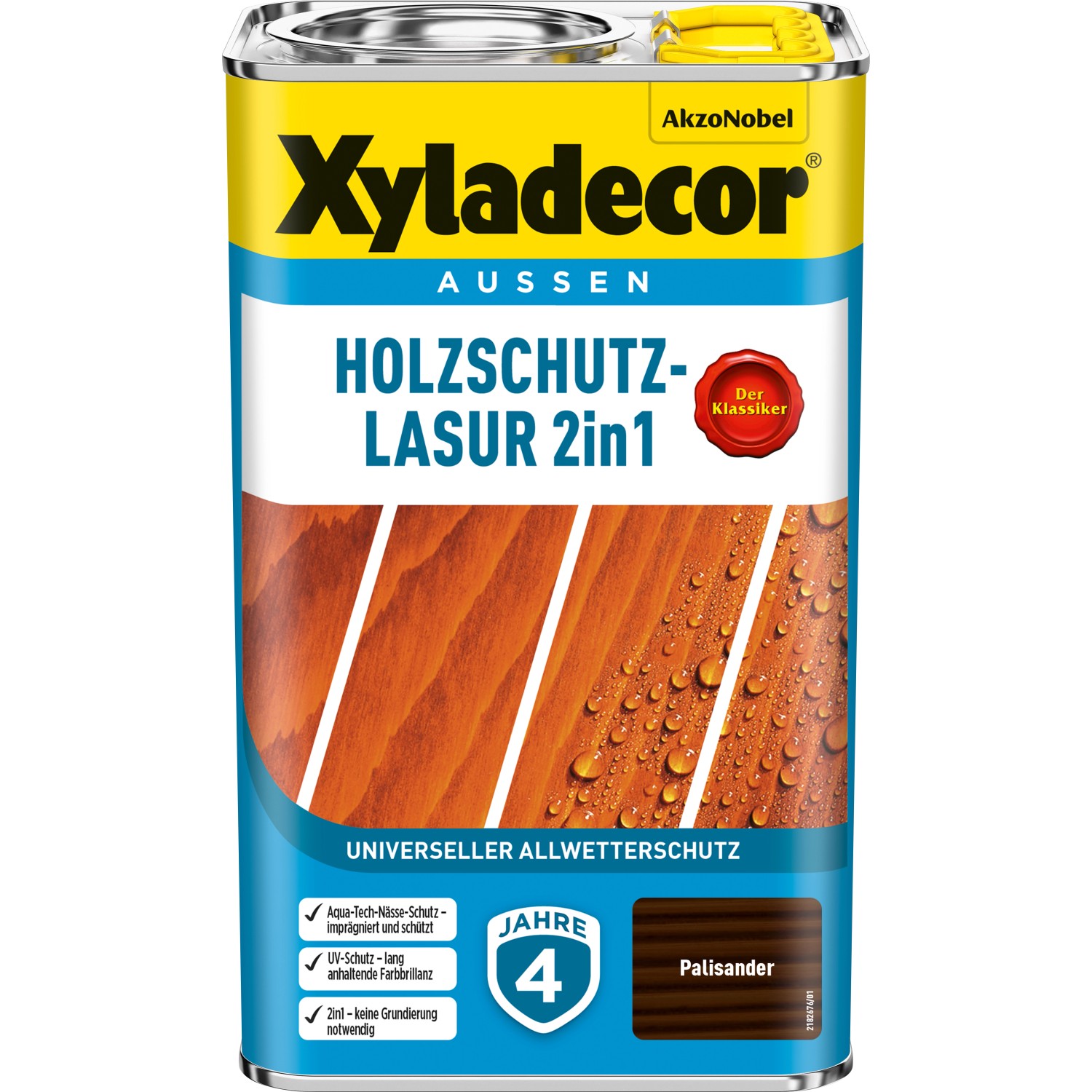 Xyladecor Holzschutz-Lasur 2in1 Palisander matt 2,5 l