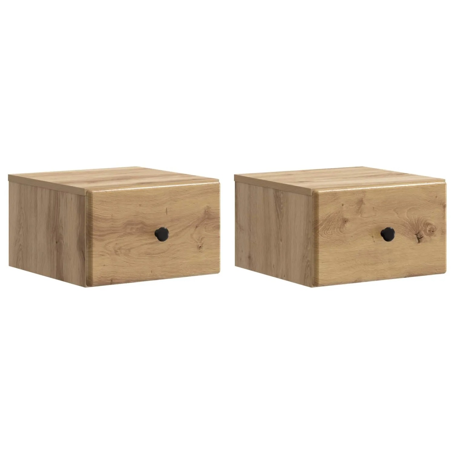 vidaXL Wandmontierter Nachttisch 2 Stk Artisan-Eiche 34,5 x 33 x 20 cm 899124