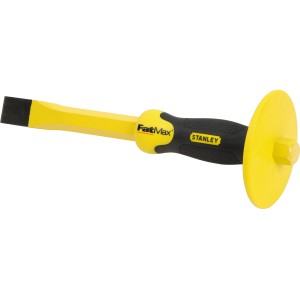 Stanley FatMax Flachmeißel 25mm mit Handschutz, schwarz-gelb. Werkzeug für präzises Arbeiten.