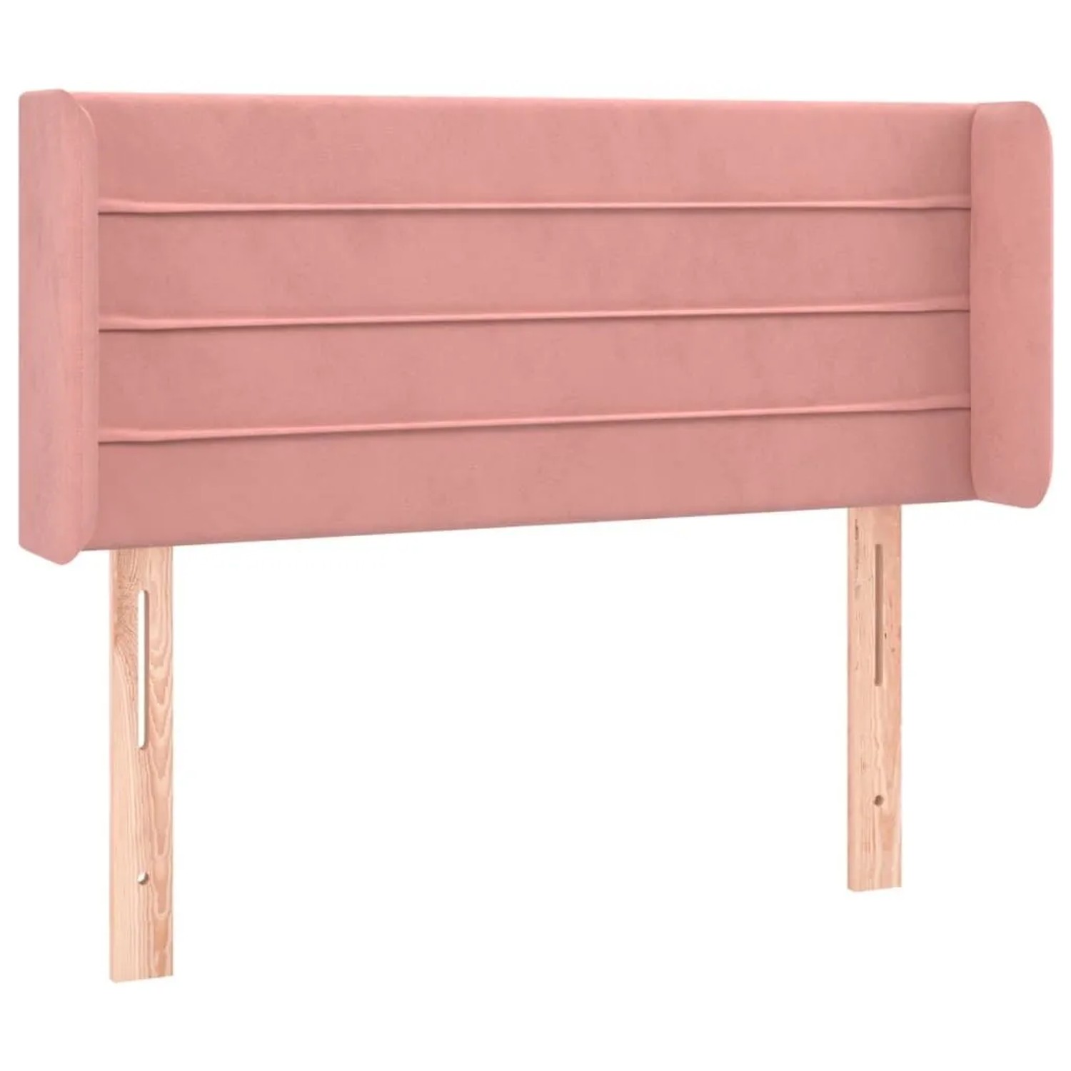 vidaXL Kopfteil mit Ohren Rosa 93x16x78/88 cm Samt 3118949