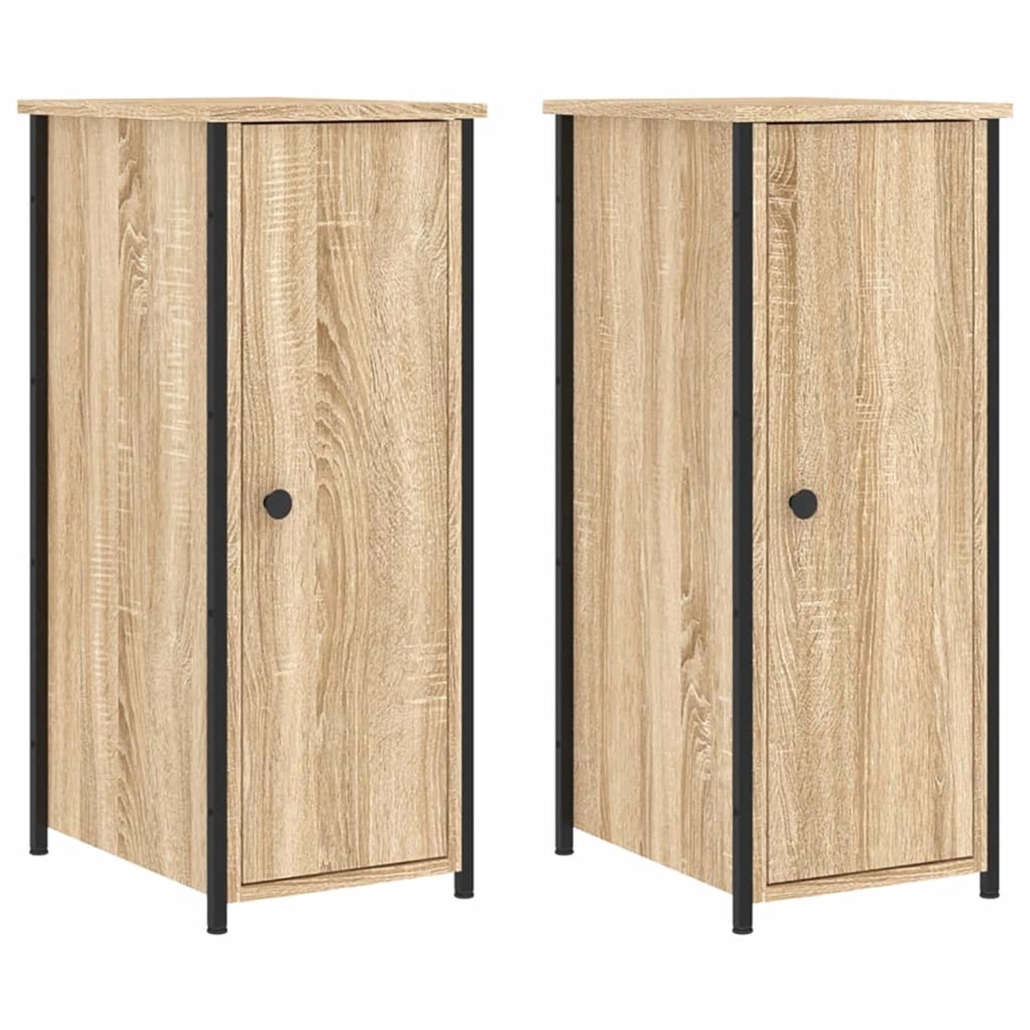 vidaXL Nachttische 2 Stk Sonoma-Eiche 32x42x80 cm Holzwerkstoff günstig online kaufen